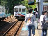 海部駅で阿佐海岸鉄道に