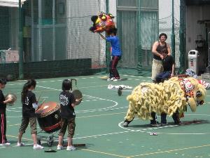 獅子舞の稽古 獅子舞の稽古