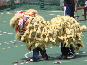 獅子舞の稽古 獅子舞の稽古