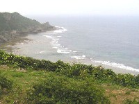 資料館から見た海