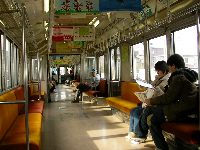 上田交通の車内風景