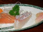 岩魚の唐揚と天ぷら 刺身