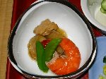 エビと鶏肉と野菜の煮付 エビと鶏肉と野菜の煮付