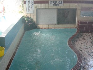 源泉掛流しの浴槽 源泉掛流しの浴槽