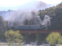 川根温泉からのSL
