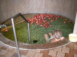 満天の風呂　屋内りんご風呂