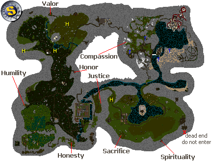 Ilshenar �S�̃}�b�v