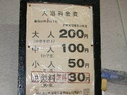 昭和58年の料金表