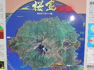 桜島のマップ
